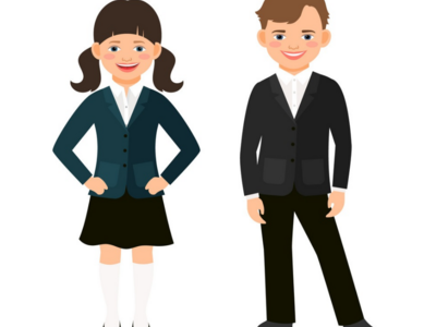 Мальчик и девочка в форме