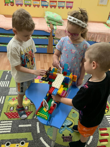 Воспитанники построили приют для бездомных собак из конструктора